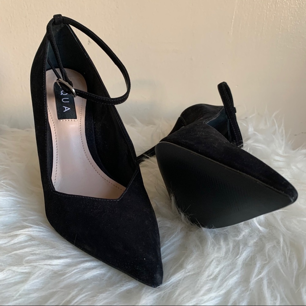 🆕AQUA Suede Black heels